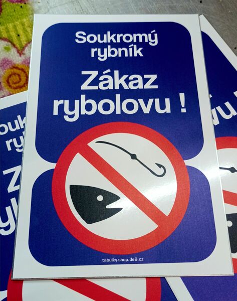 Tabulka "zákaz rybolovu"