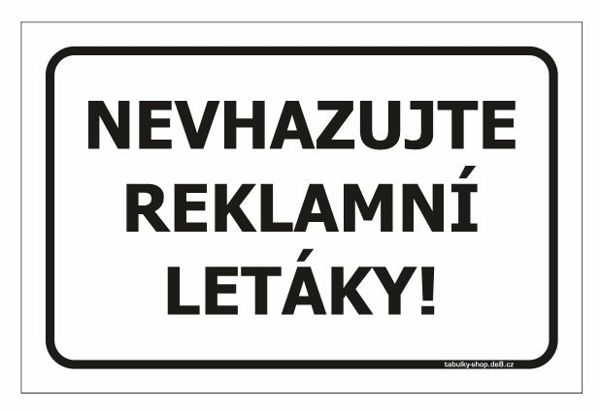 nevhazujte reklamni letaky