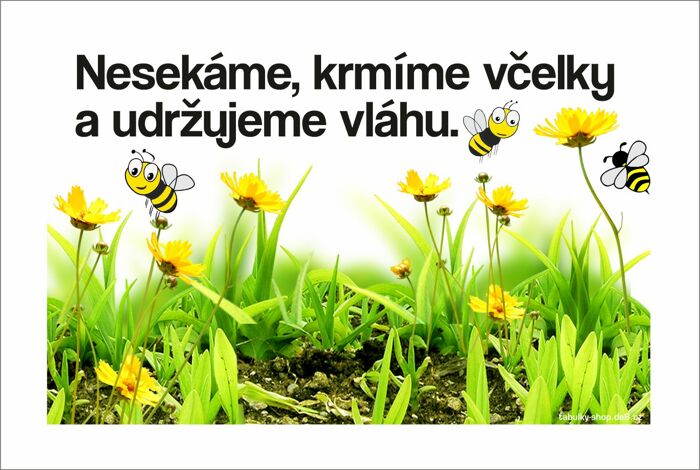 Tabulka / cedulka - Nesekáme trávu