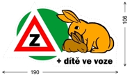 Samolepka "Začátečnice + dítě ve voze"