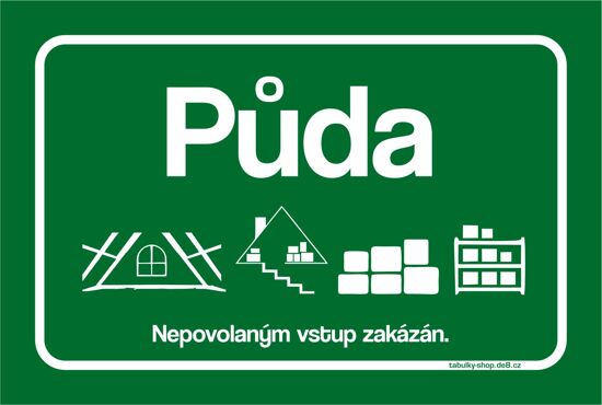 Tabulka / cedulka - Půda - zelená