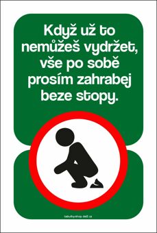 Tabulka / cedulka - Když už to nemůžeš vydržet